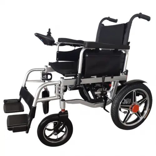 Poylin P200E-2024 Katlanabilir Akülü Tekerlekli Sandalye MANYETİK FRENLİ