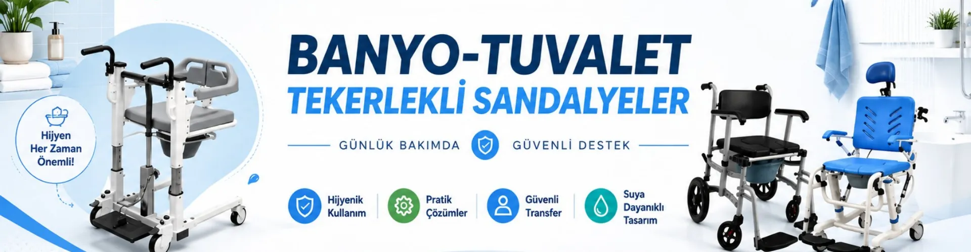Banyo ve Tuvalet Tekerlekli Sandalye