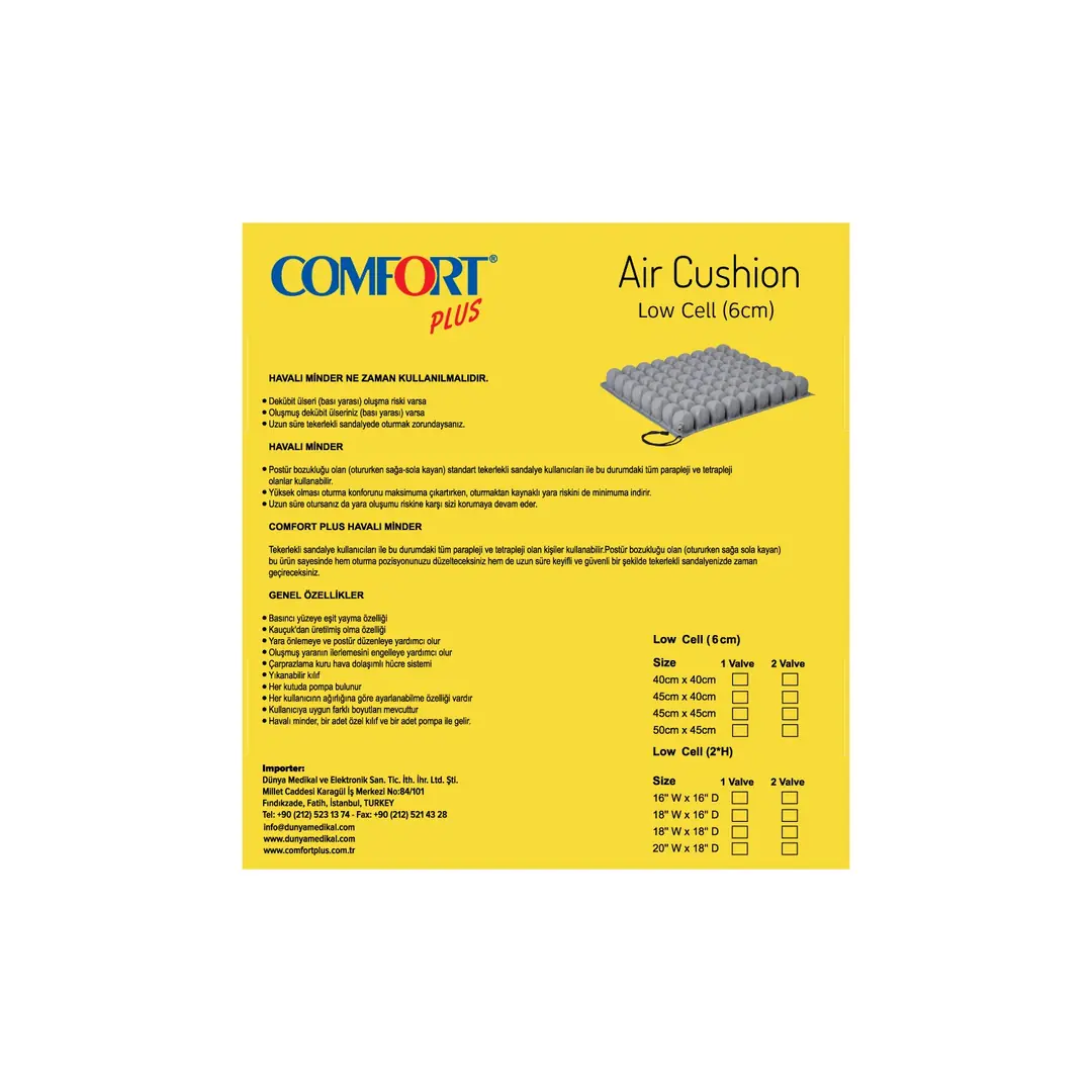 Comfort Plus DM-640 Havalı Minder / 40x40x6cm - Görsel 3